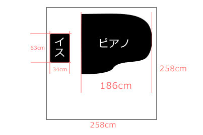 グランドピアノ　4.5畳
設置